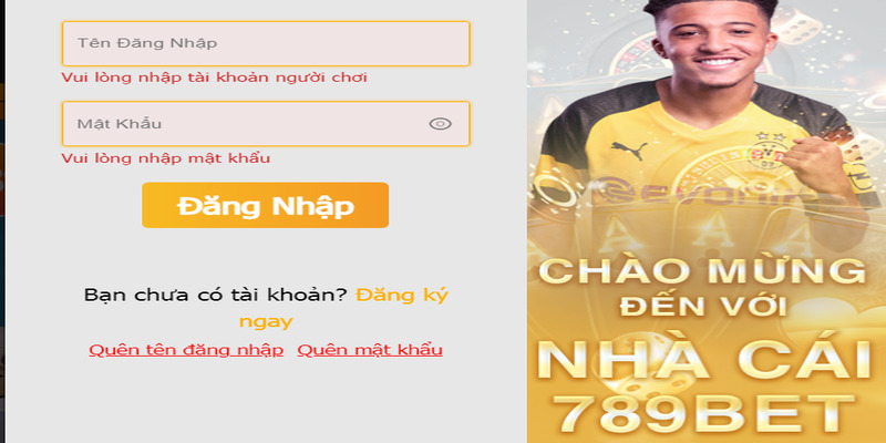 Nhập thông tin cá nhân tại 789bet